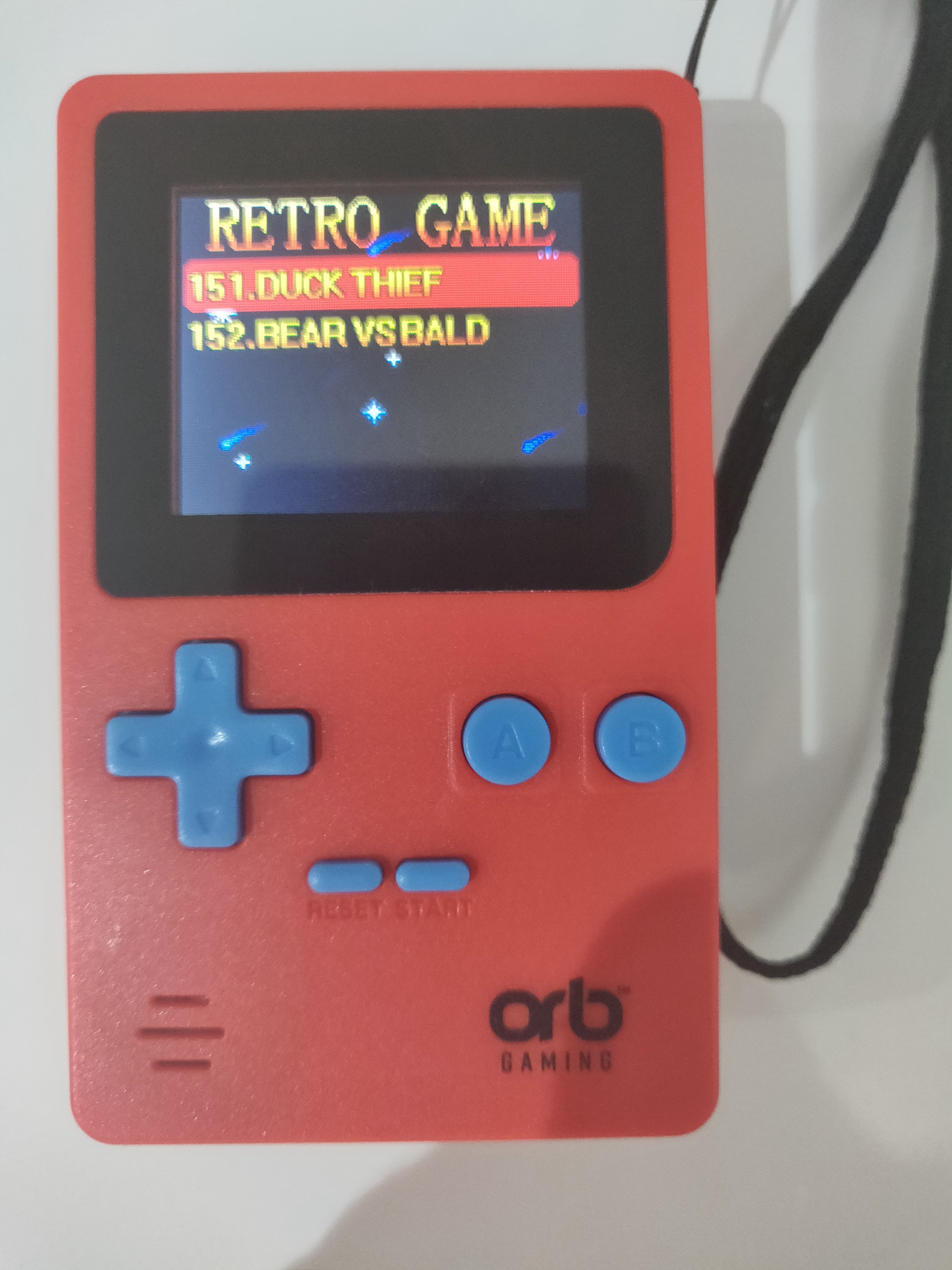 orb gaming retro handheld console game list